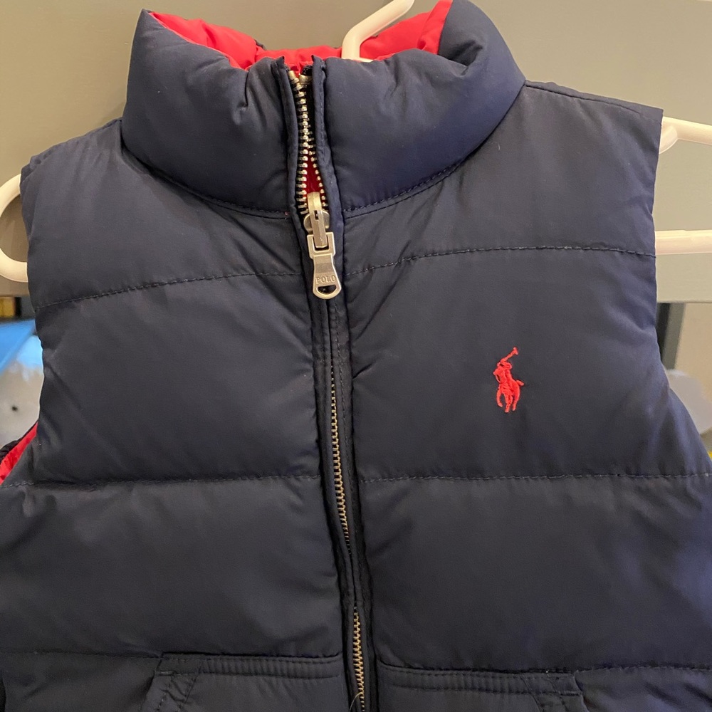 Ralph Lauren Reversible Girls Puffer Vest.